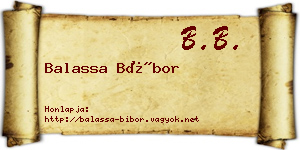 Balassa Bíbor névjegykártya